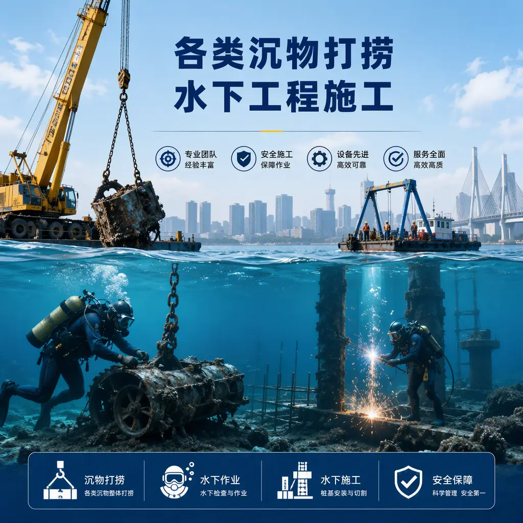 兴安各类沉物打捞,水下工程施工