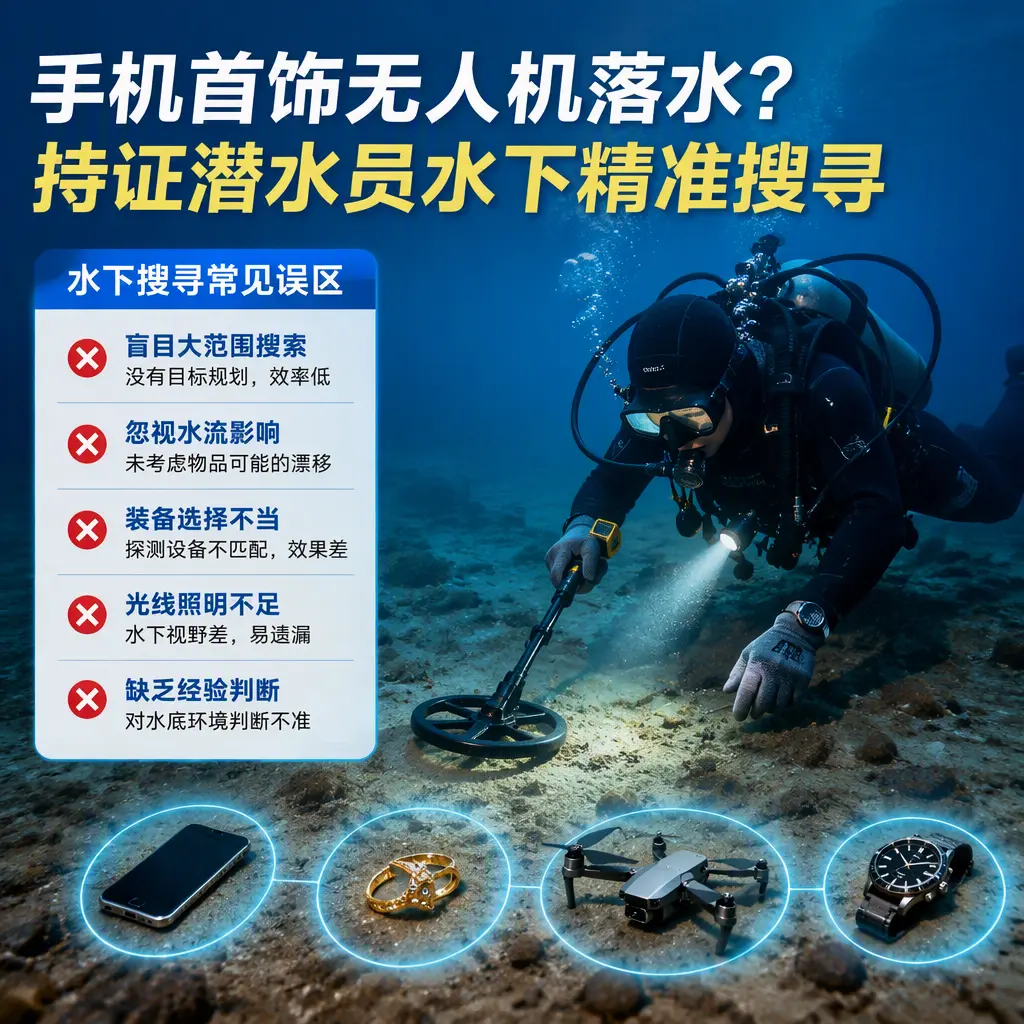 手机首饰无人机落水?兴安持证潜水员水下精准搜寻